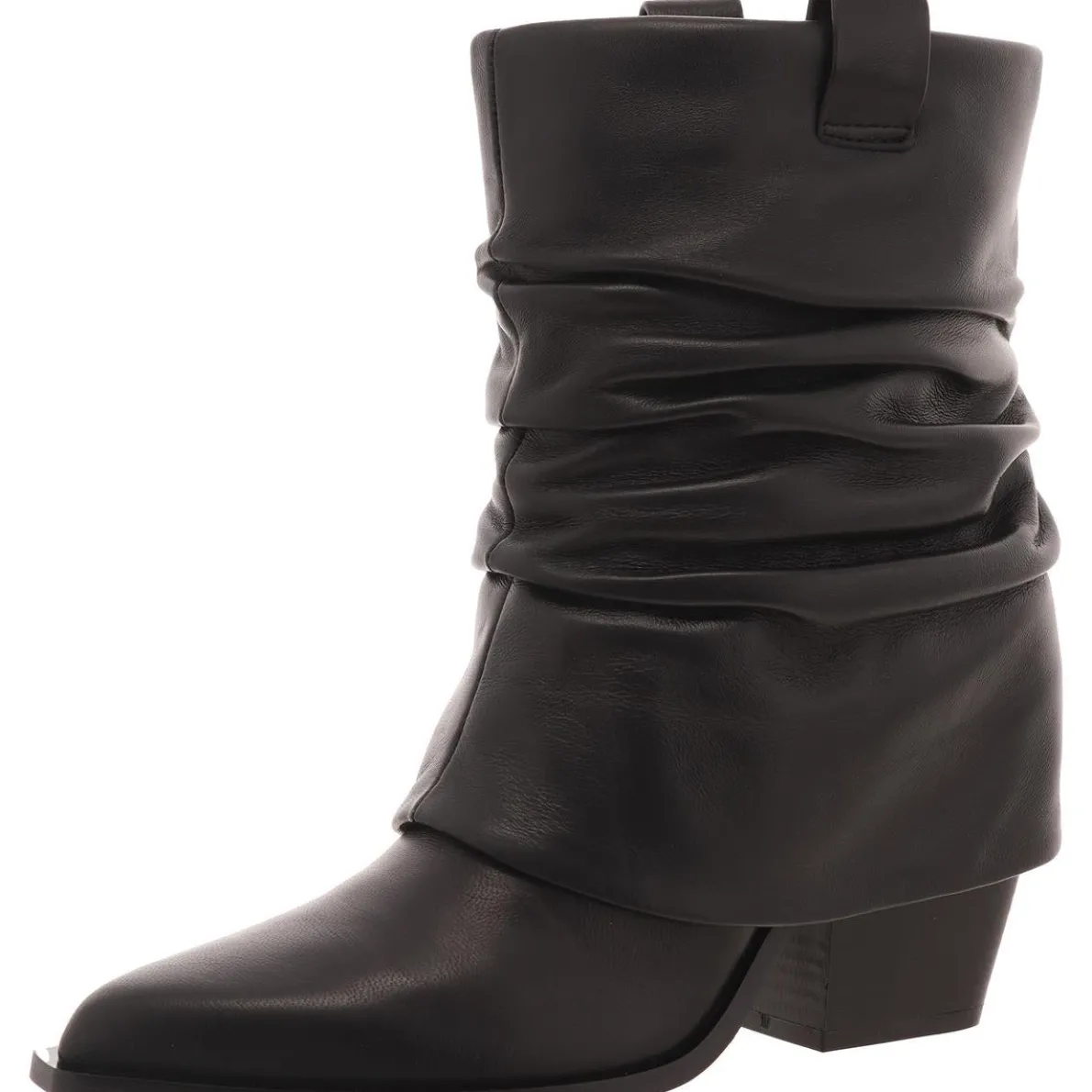 Savella Block Heel Leather Ankle Boots