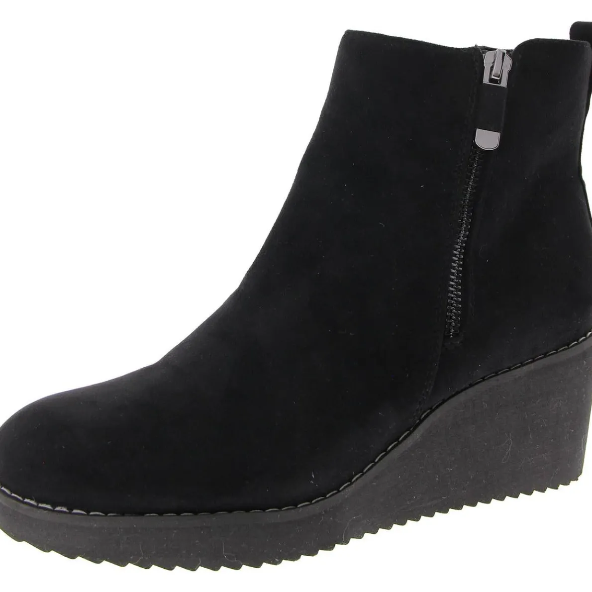 Sayylor Faux Suede Slip On Wedge Boots