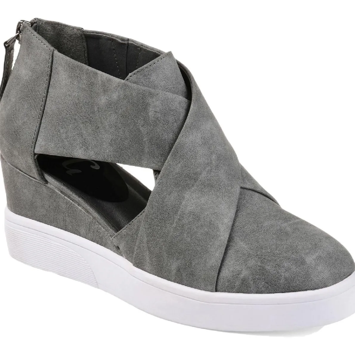 Seena Faux Leather Strappy Wedge Heels