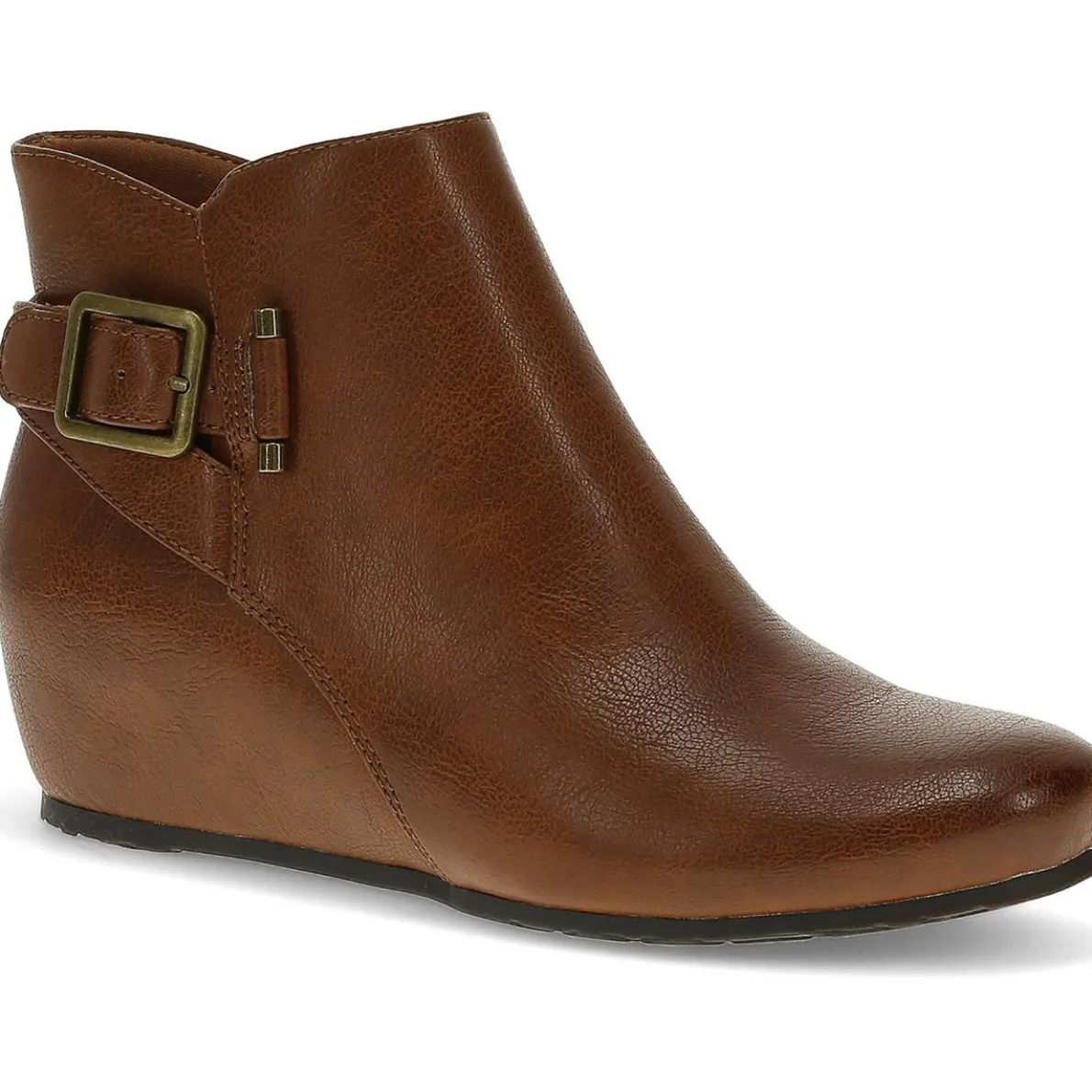 Serena Faux Leather Ankle Wedge Boots