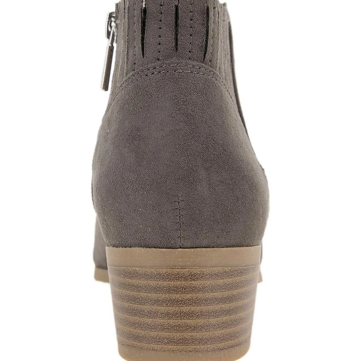 Shea Zipper Faux Suede Ankle Boots