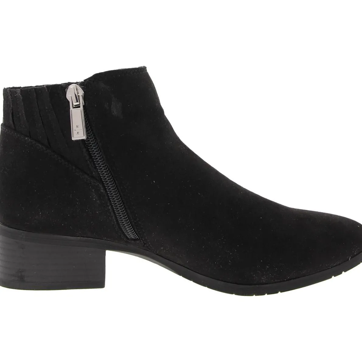 Shea Zipper Faux Suede Ankle Boots