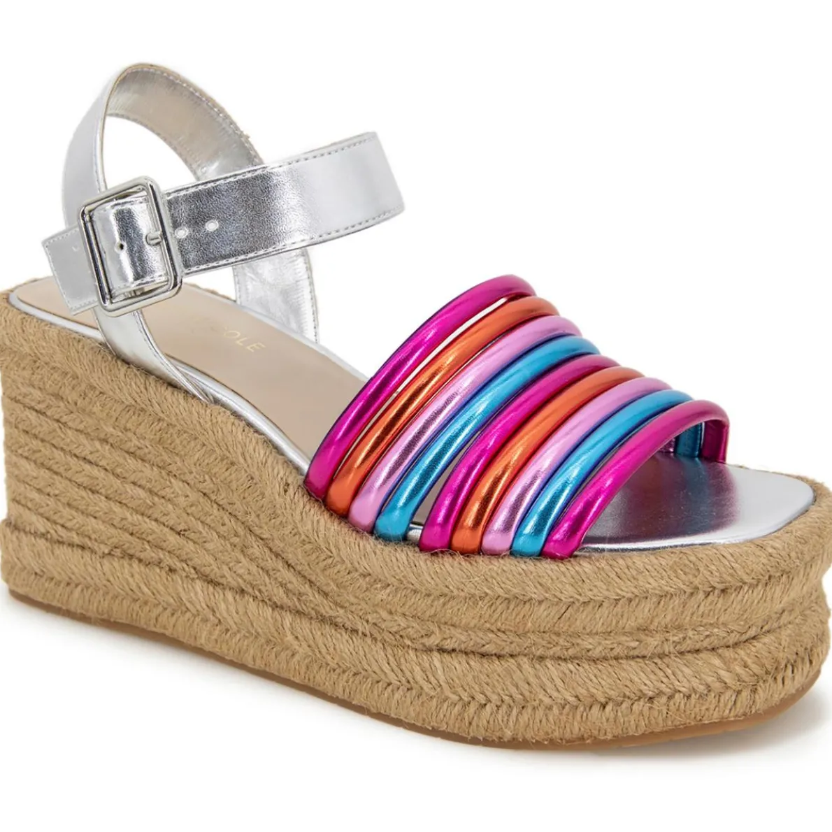 Shelby Metallic Ankle Strap Espadrilles
