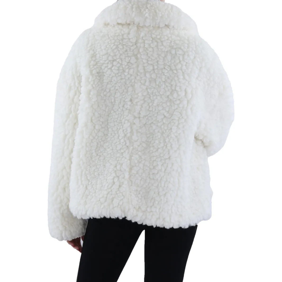 Sherpa Long Sleeve Faux Fur Coat