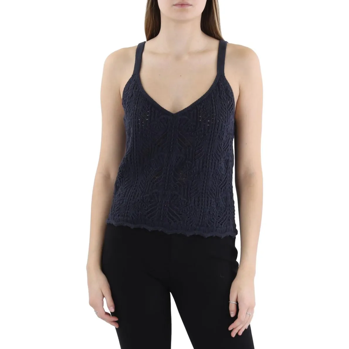 Shirt Lace Stitch Pullover Top