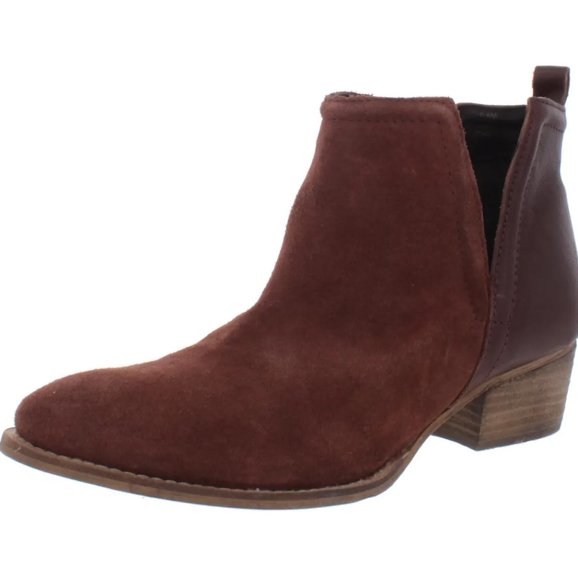 Short Side Leather Snake Print Ankle Boots