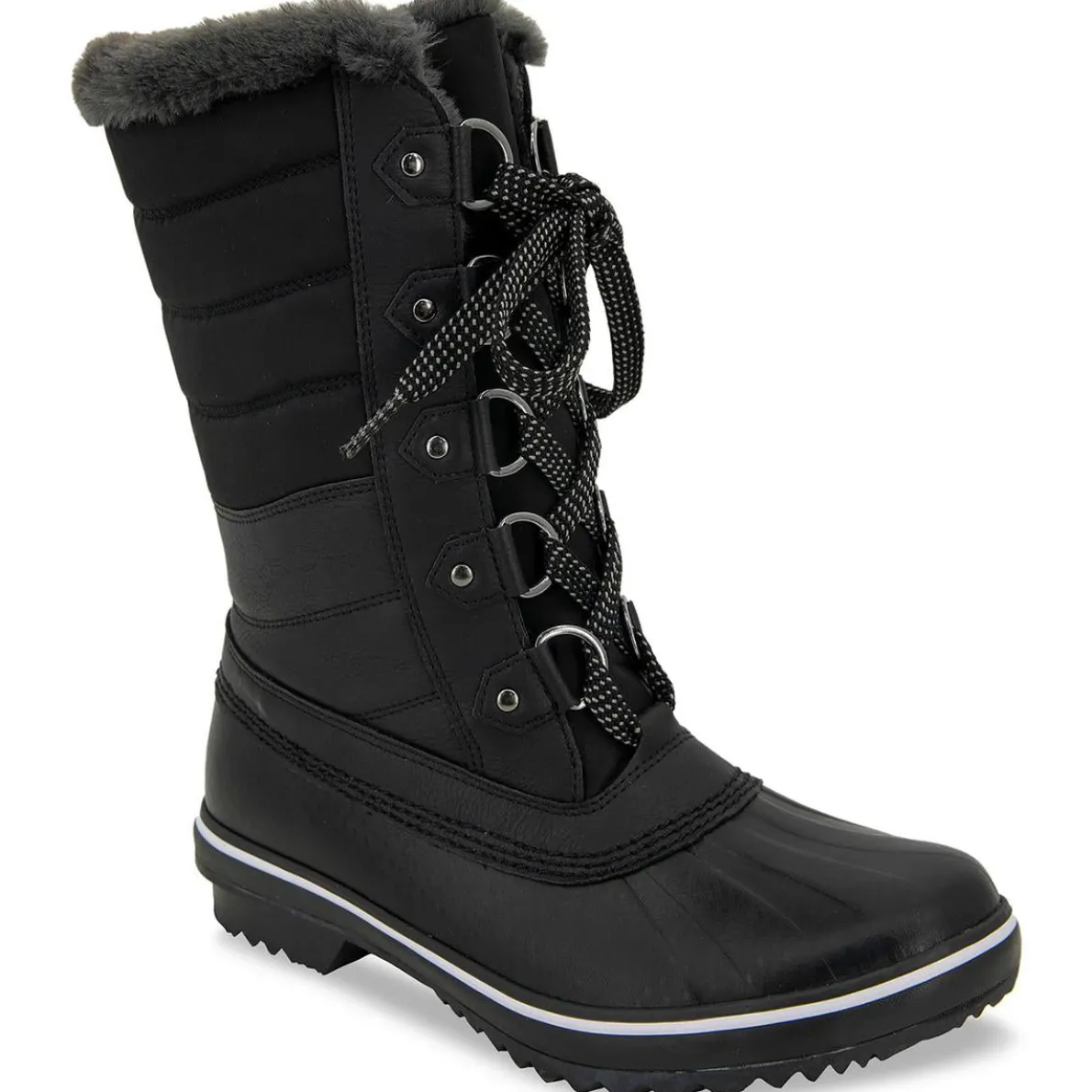 Siberia Leather Tie Winter & Snow Boots