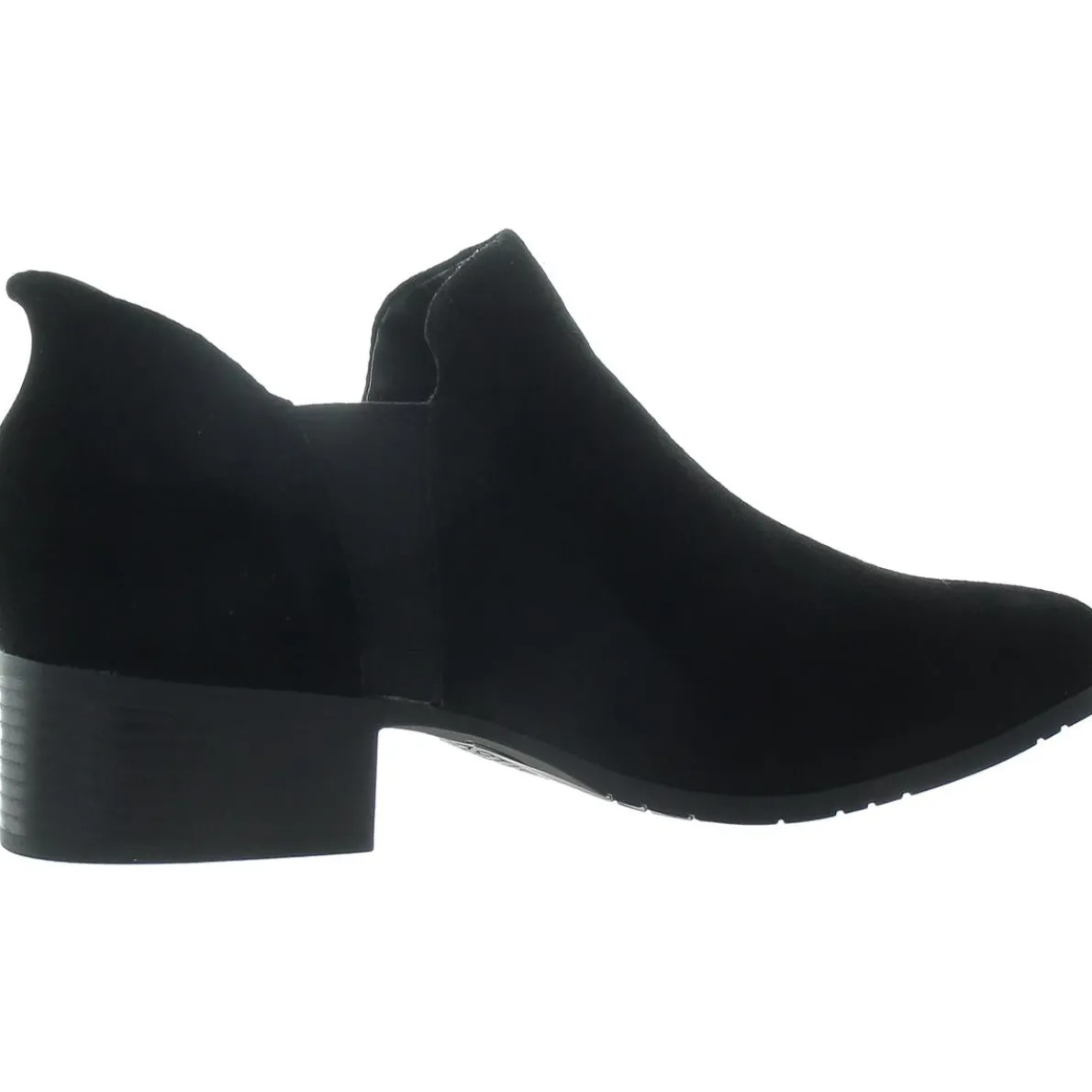 SIDE EZ ON Block Heel Suede Booties