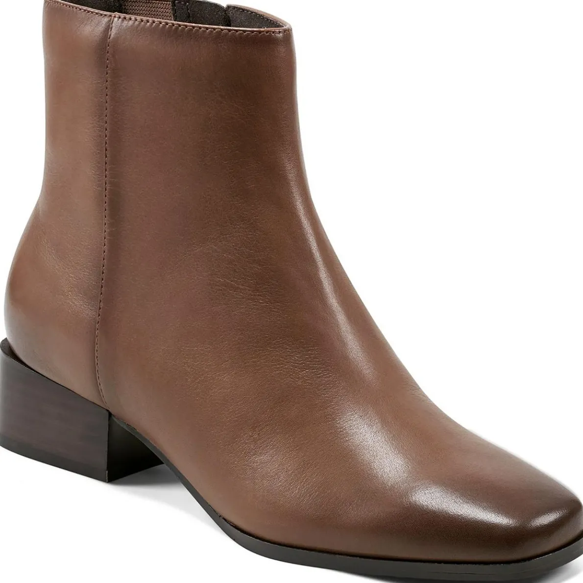 Sidney Zipper Leather Booties