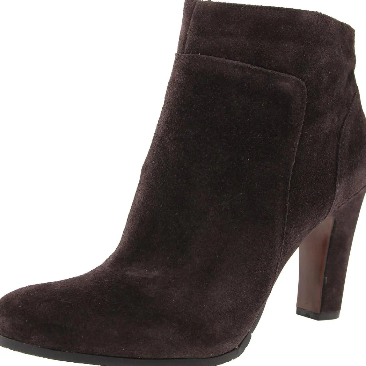 Sierra Zipper Faux Suede Ankle Boots