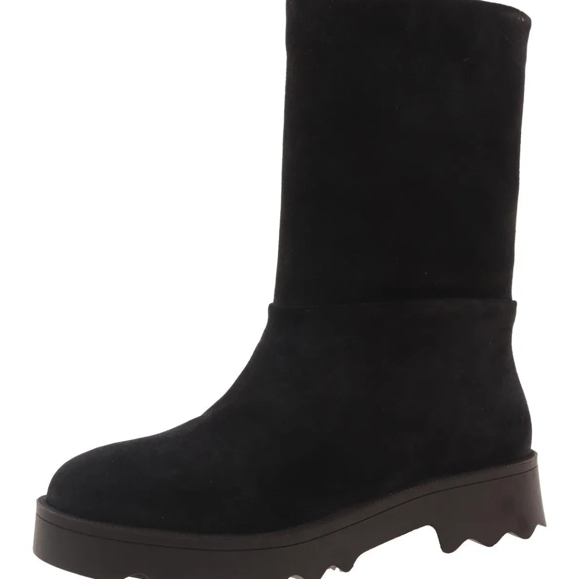 Simple Solid Suede Mid-Calf Boots