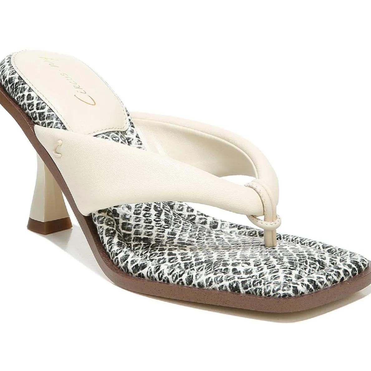 Skeet Faux Leather Flip Flop Thong Sandals