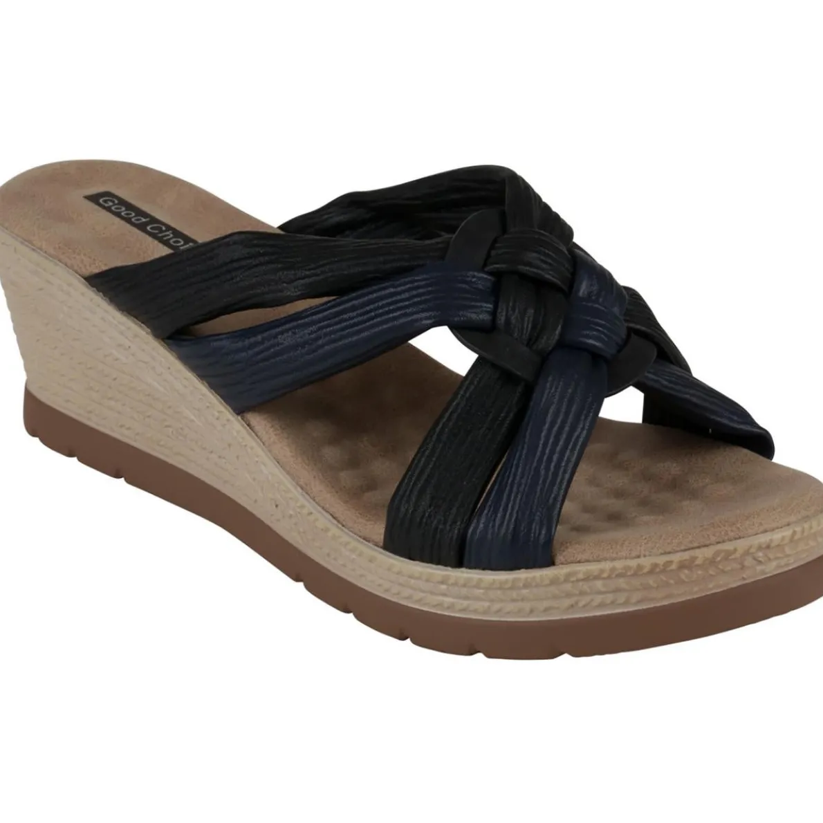 Slip On Open Toe Wedge Sandals