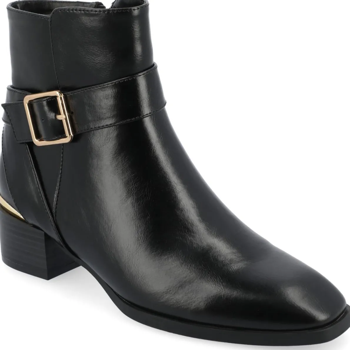 Slip On Zip Up Ankle Boots