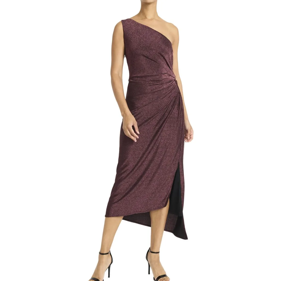 Slit Nylon Midi Dress