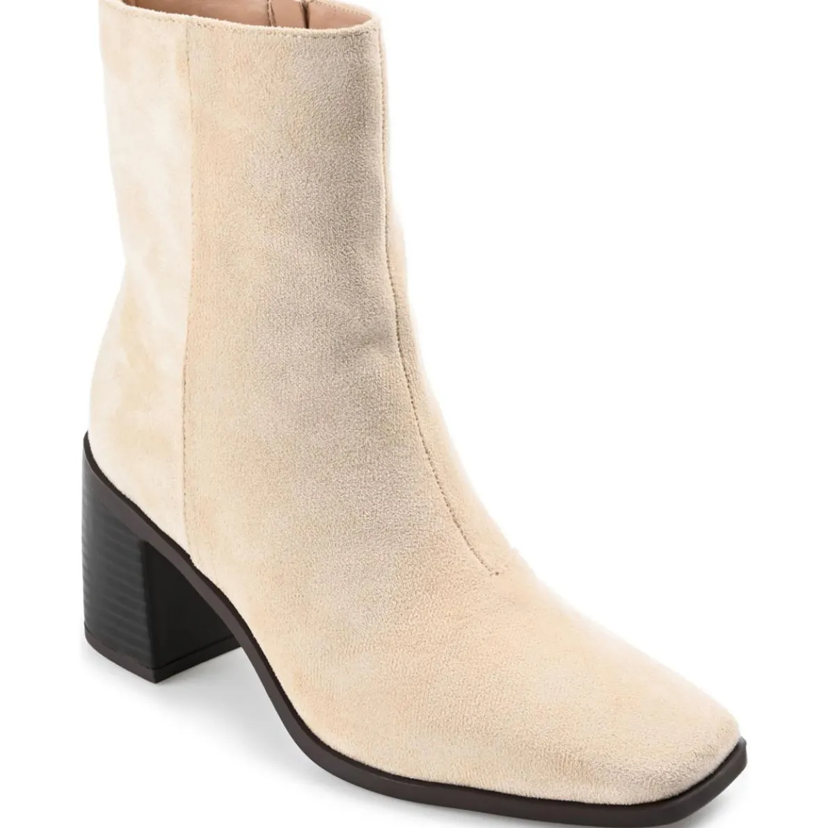 Sloann Zipper Faux Suede Ankle Boots