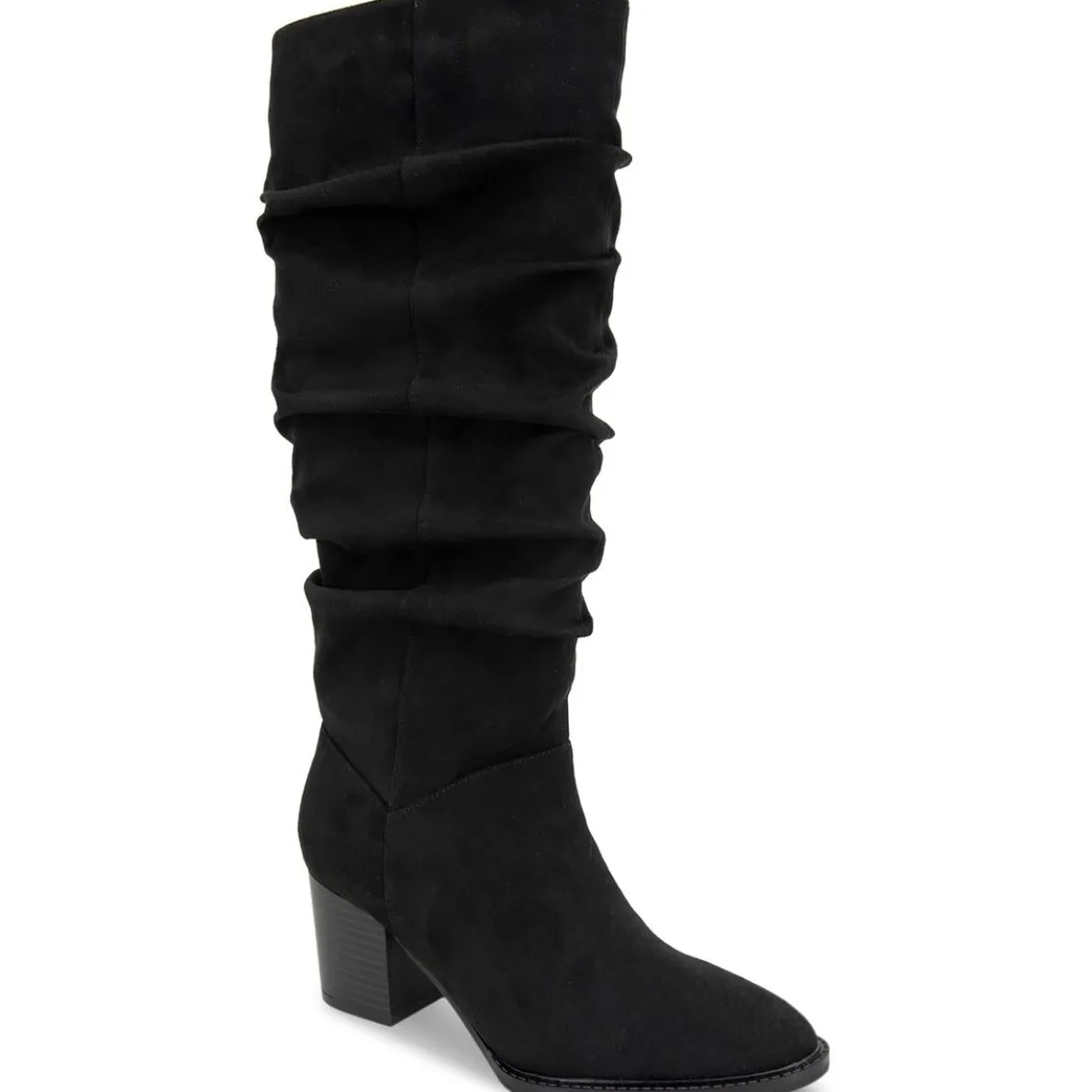 Slouchy Suede Knee-High Boots