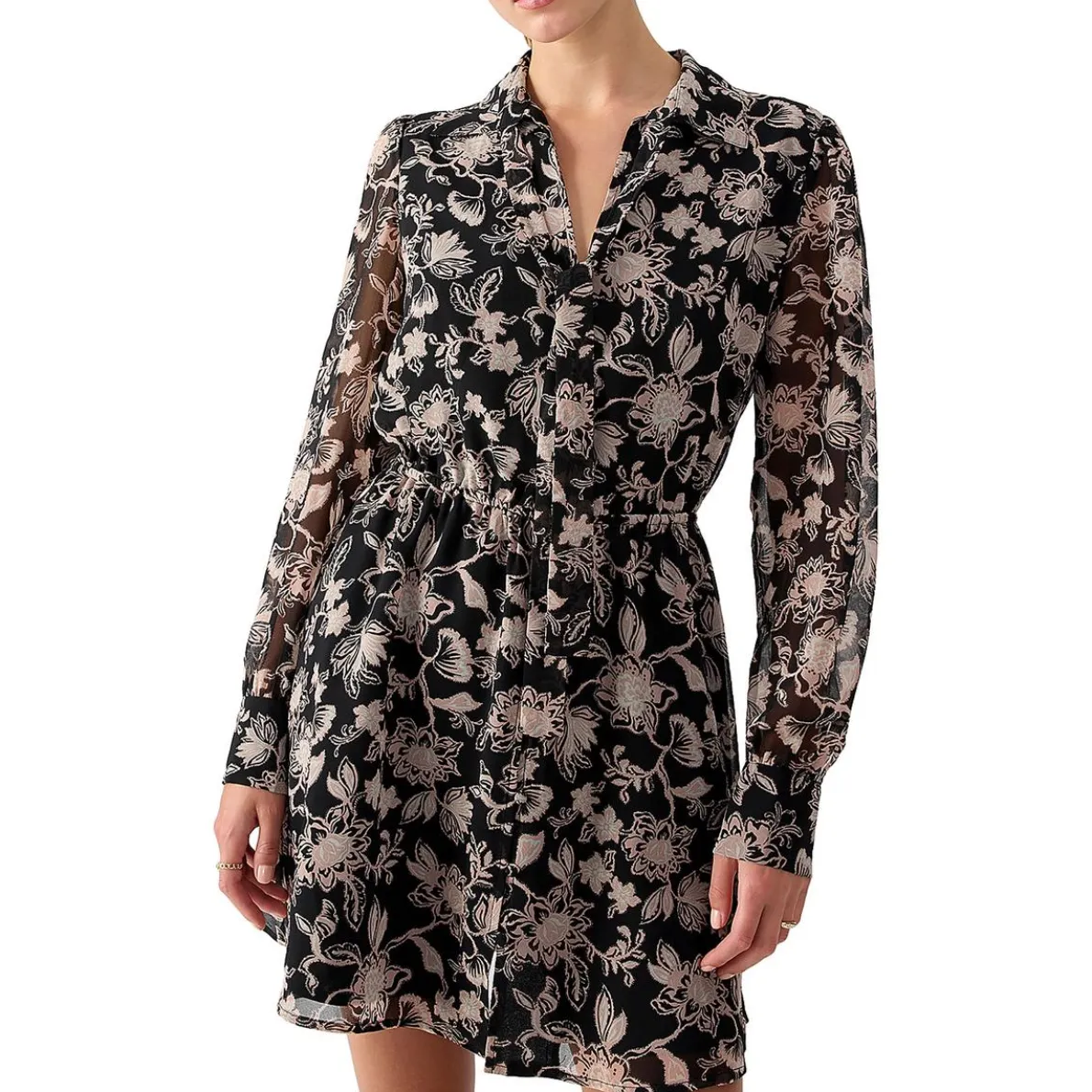 Soft Romance Floral Print Recycled Midi Dress