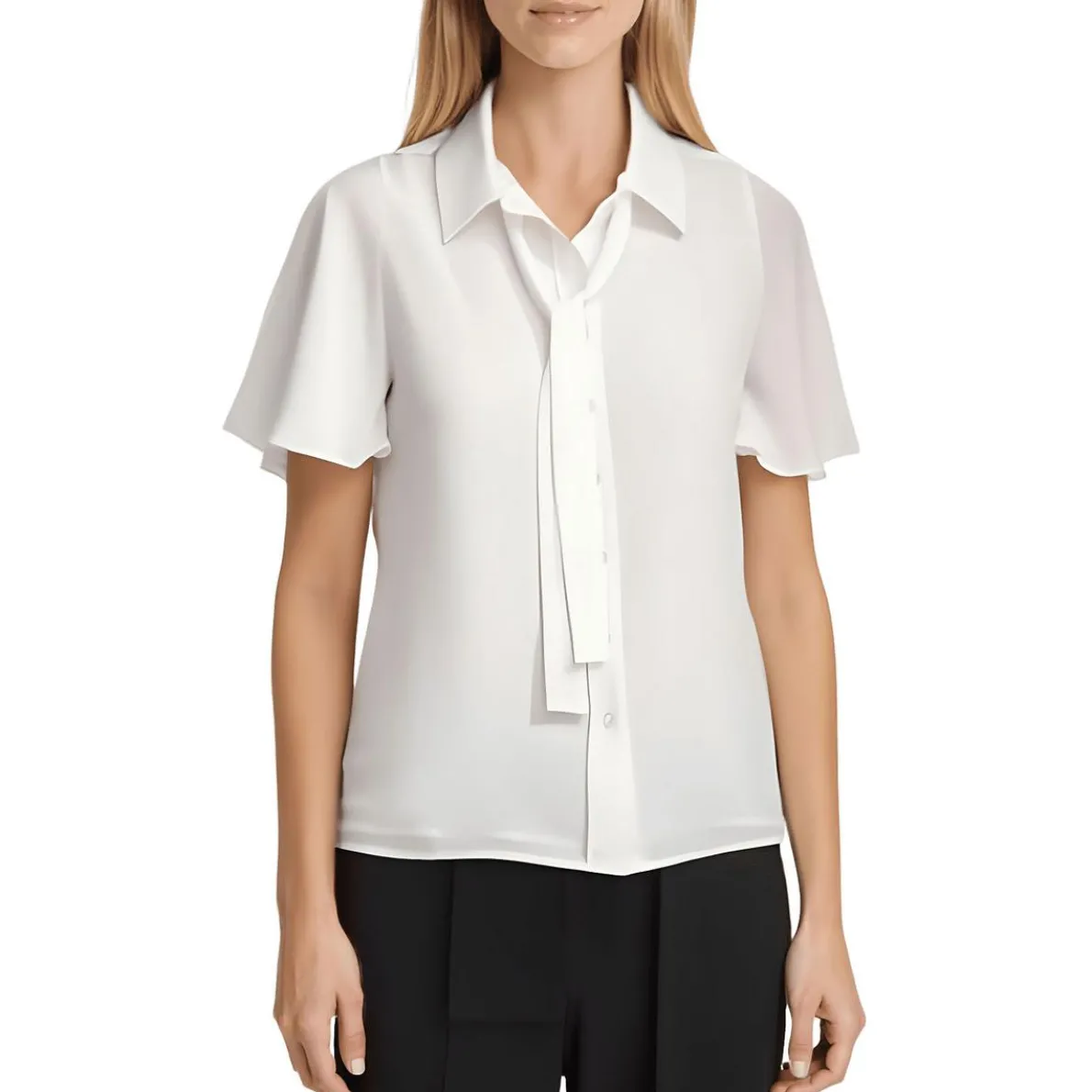 Solid Chiffon Blouse