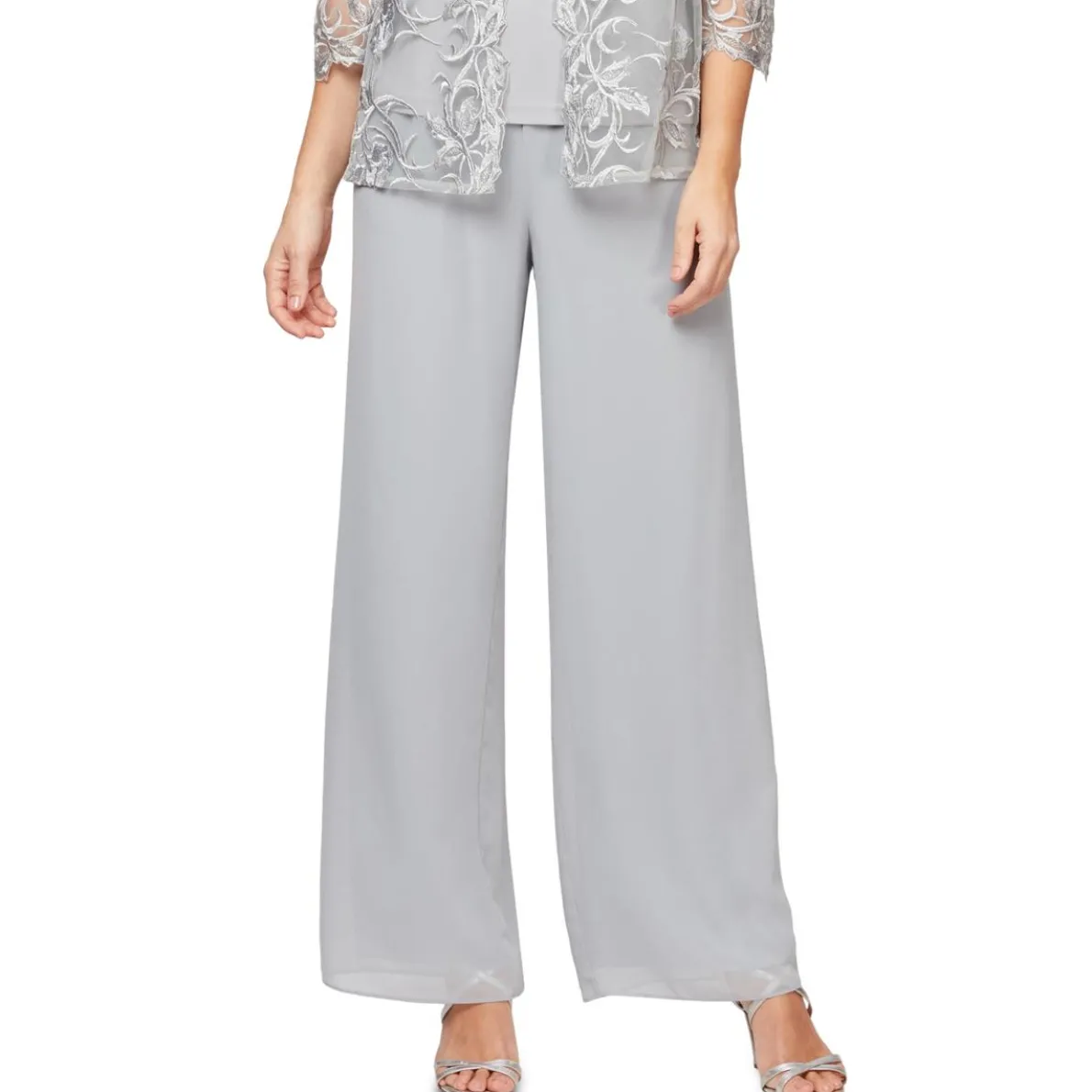 Solid Chiffon Pants