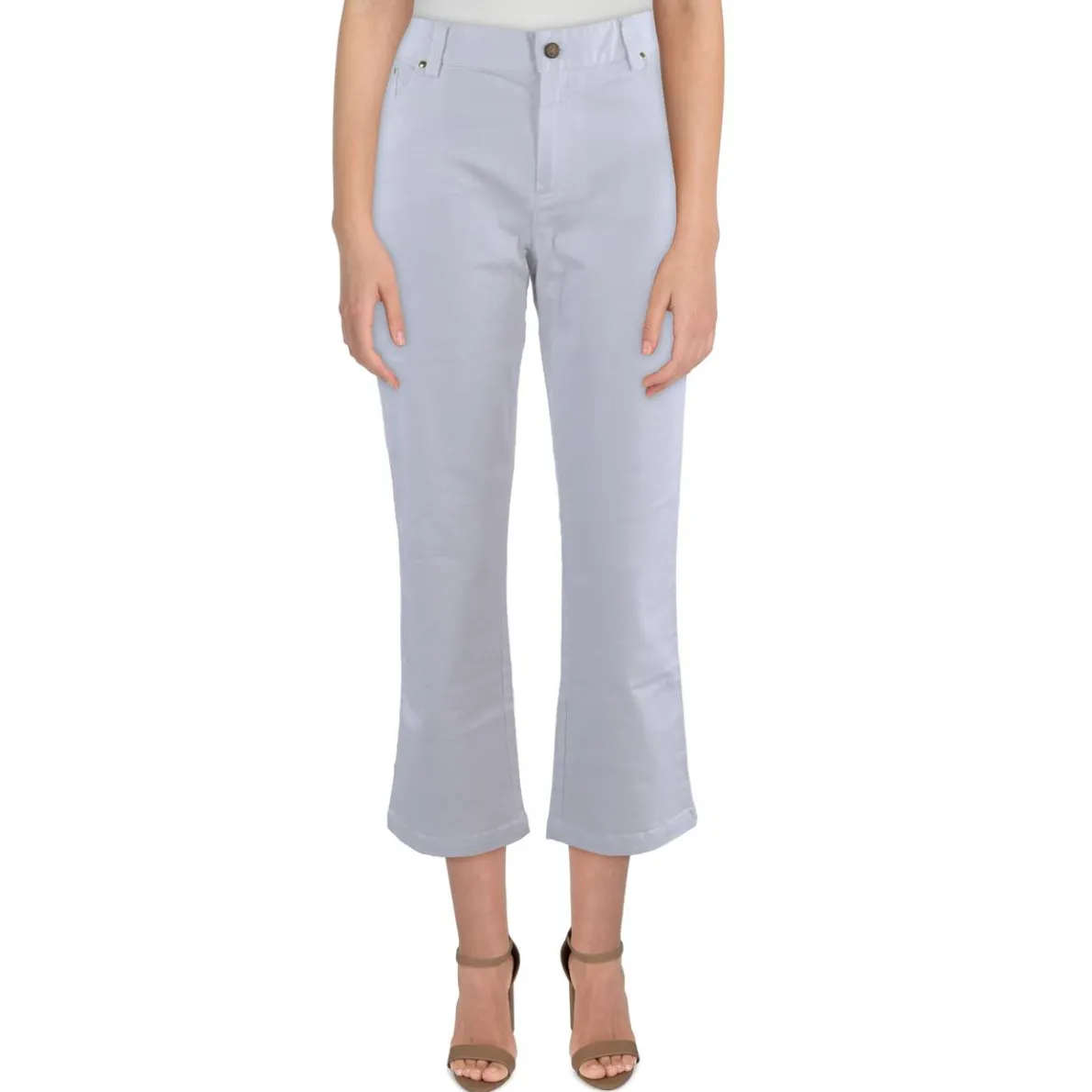 Solid Denim Flared Jeans