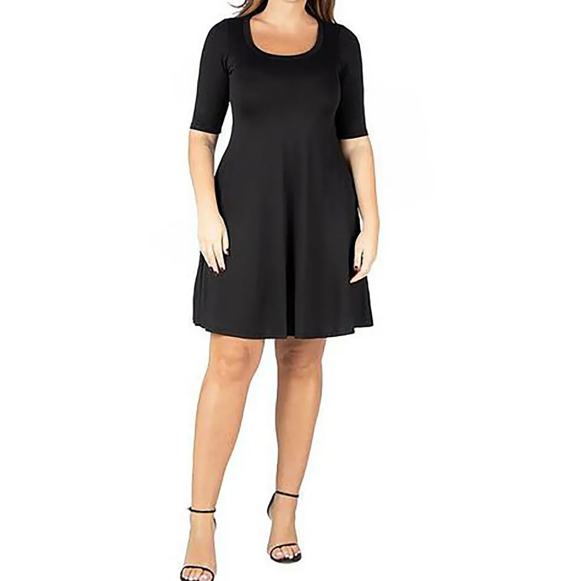 Solid Jersey Midi Dress