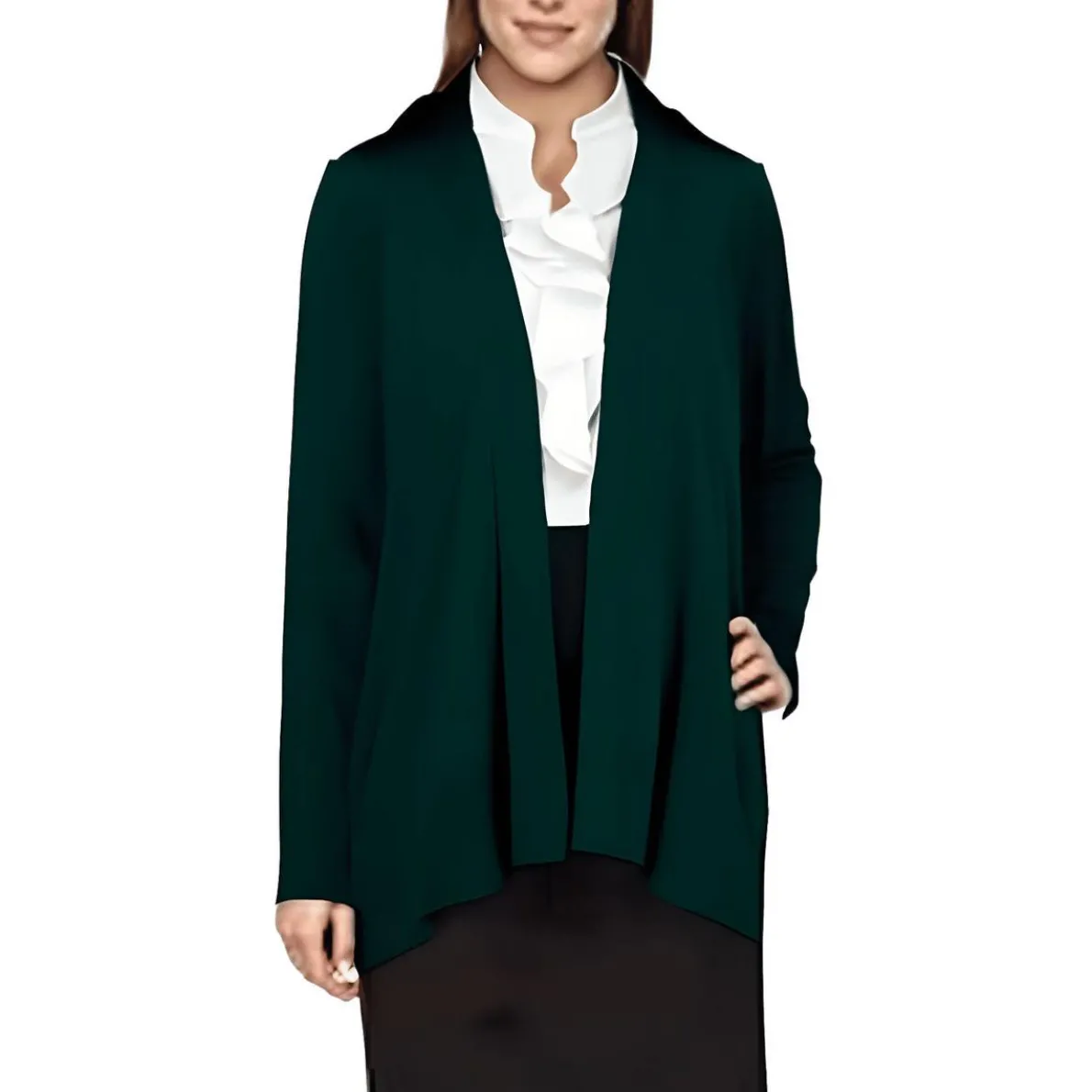 Solid Knit Cardigan Sweater