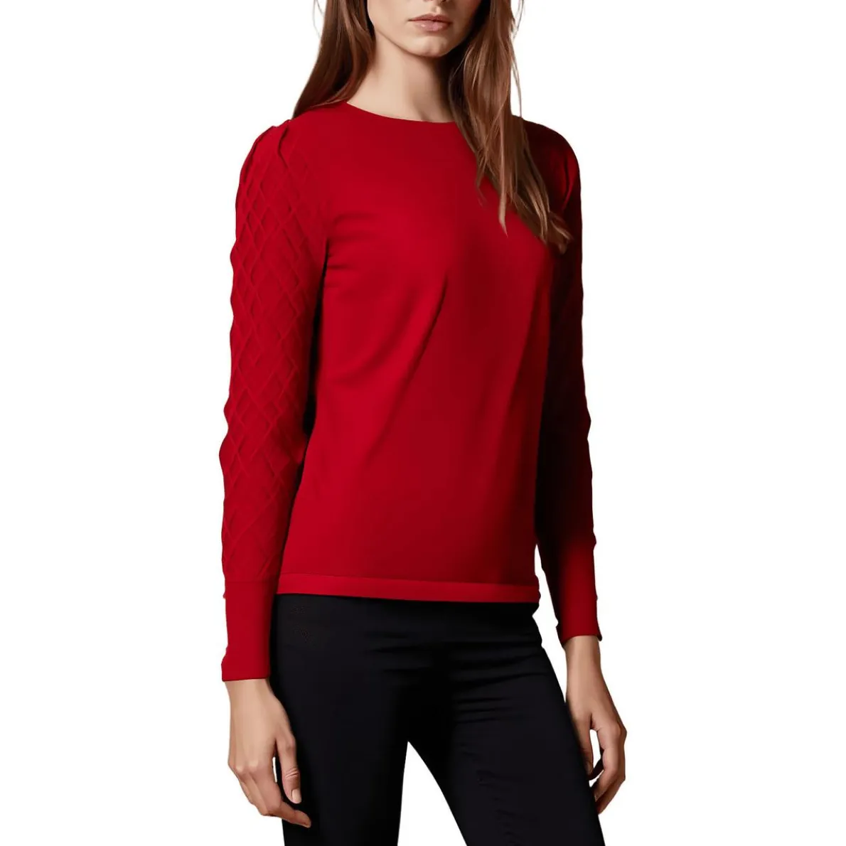 Solid Knit Pullover Sweater