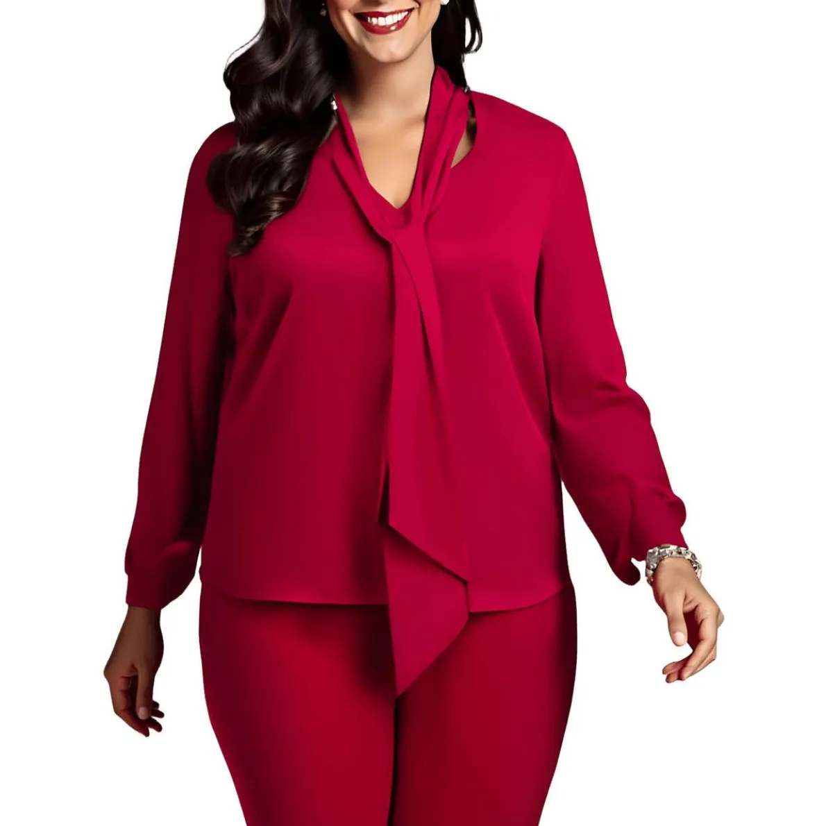 Solid Satin Blouse