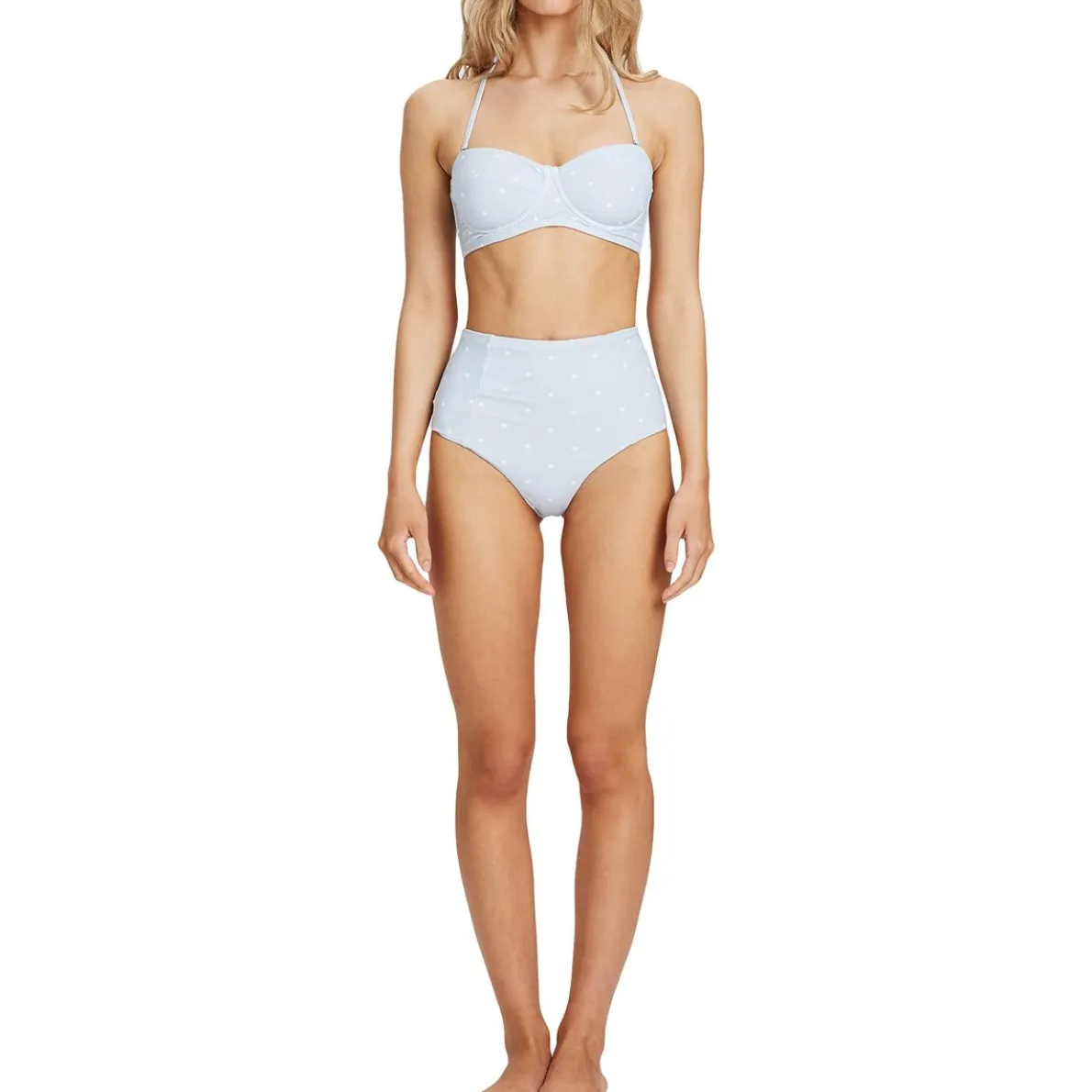 Somerset Dot Print Strapless Balconette Bikini Top