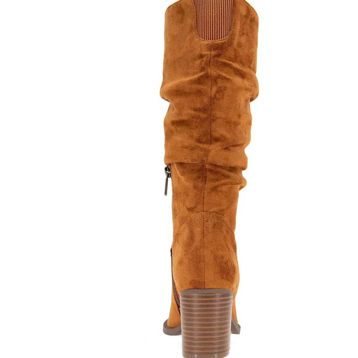 Sonia Faux Suede Almond Toe Knee-High Boots