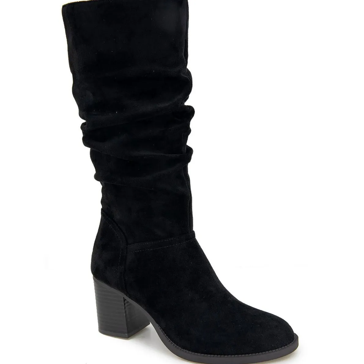 Sonia Faux Suede Casual Mid-Calf Boots