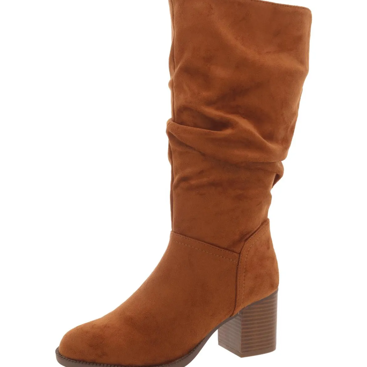 Sonia Faux Suede Casual Mid-Calf Boots