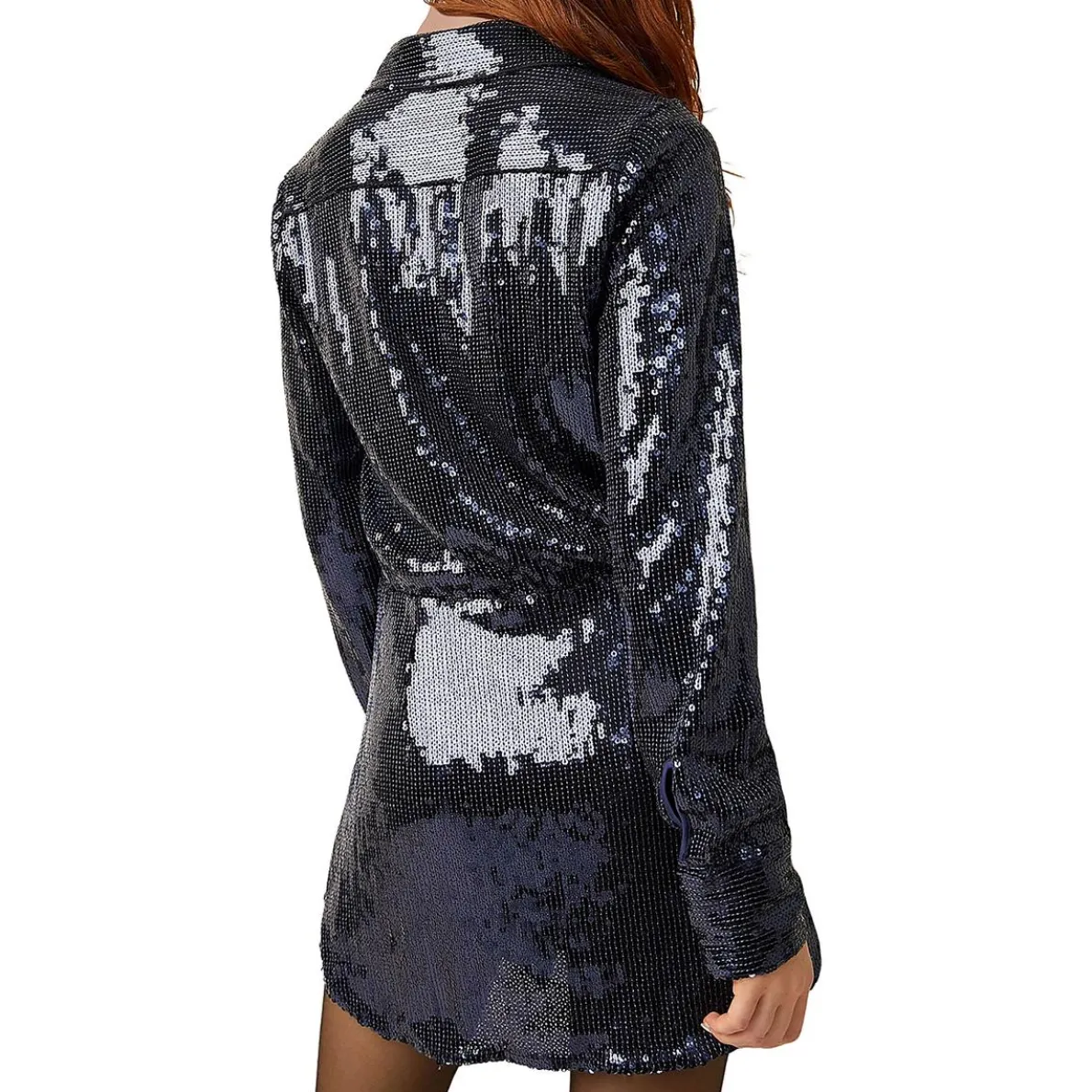 Sophie Sequined Mini Shirtdress