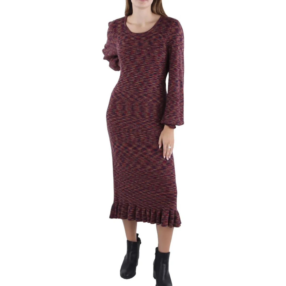 Space Dye Midi Sweaterdress