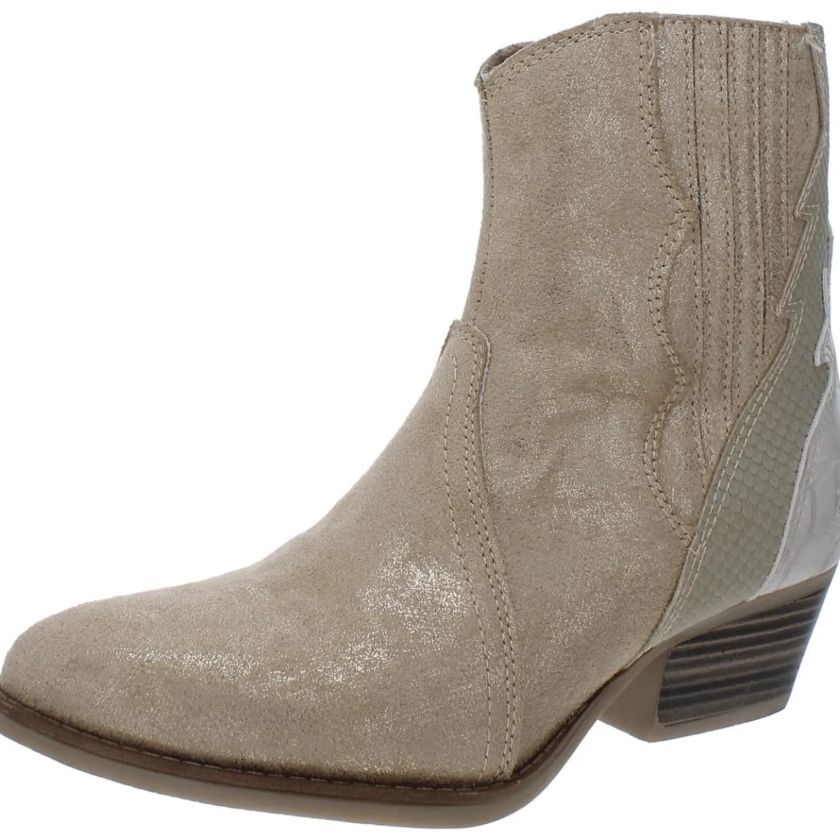 SPANGLE Pointed Toe Western Booties