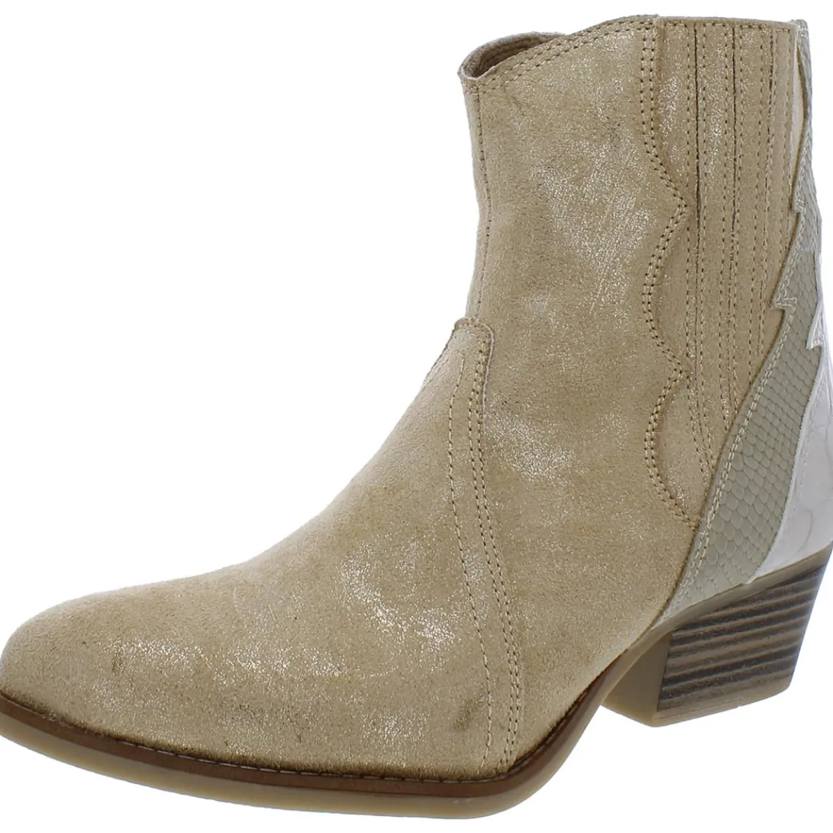 SPANGLE Pointed Toe Western Booties