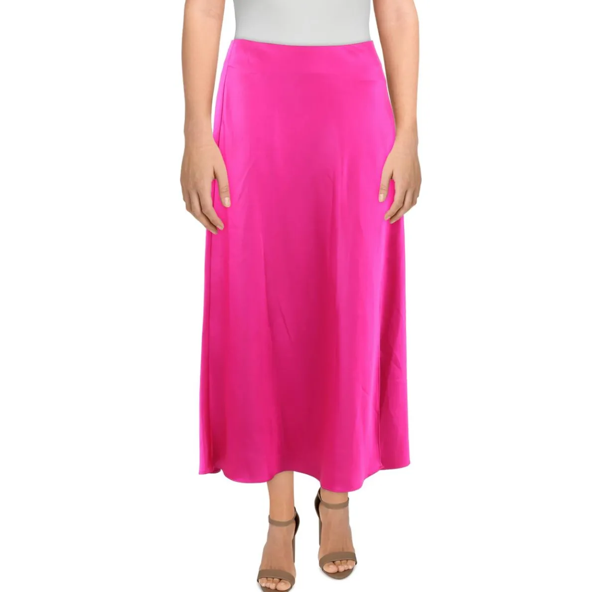 Split Hem Midi Skirt
