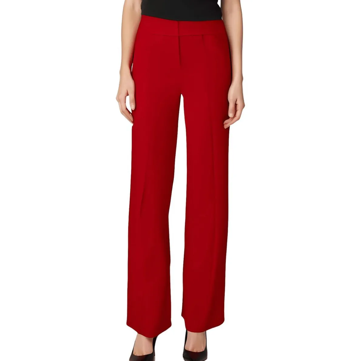 Pocket Crepe Wide Leg Pants