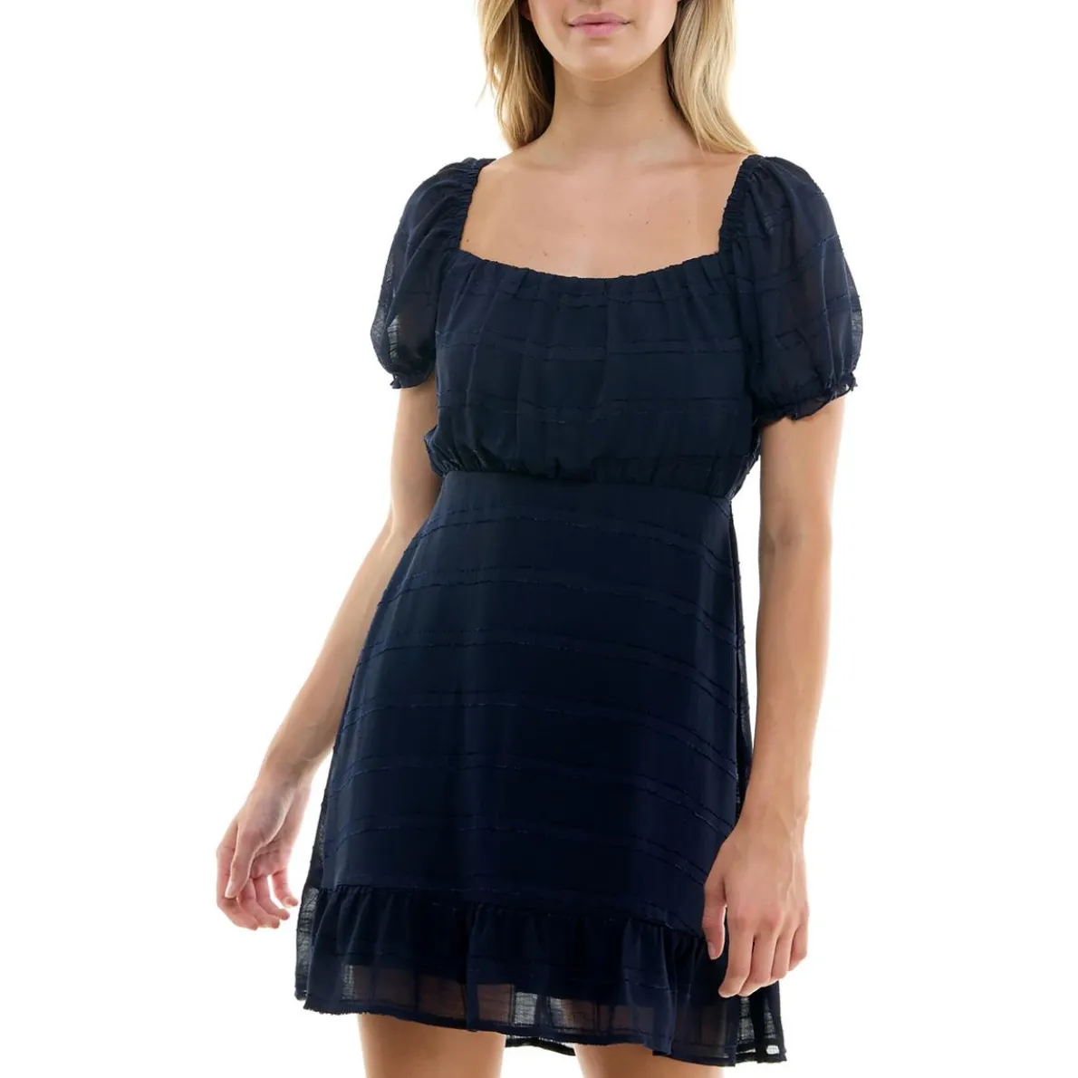 Square Neck Mini Fit & Flare Dress