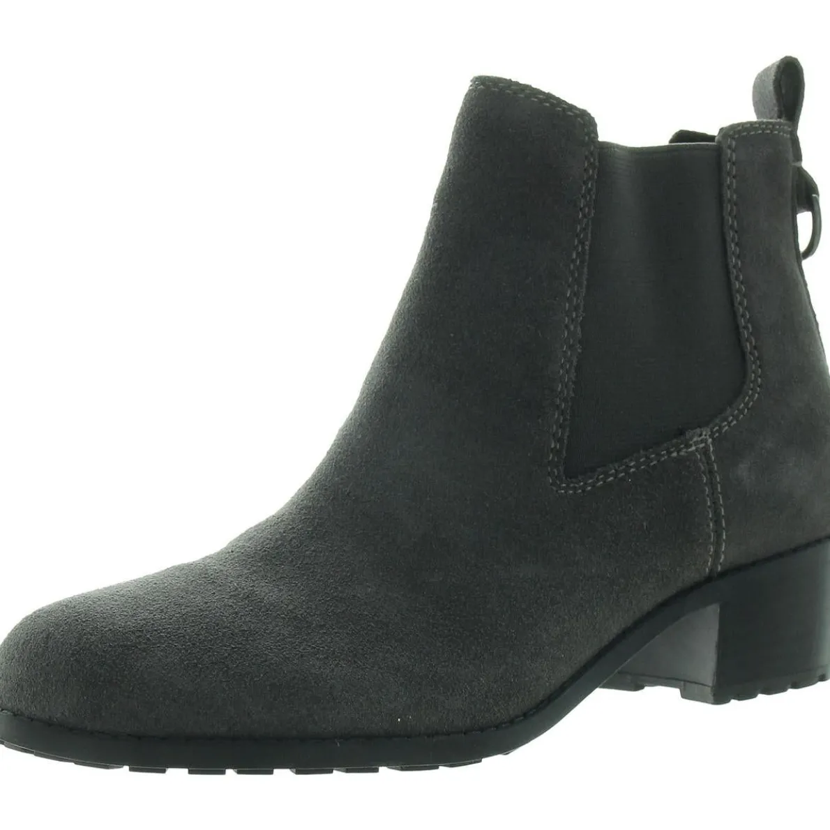 Stretch Faux Suede Ankle Boots