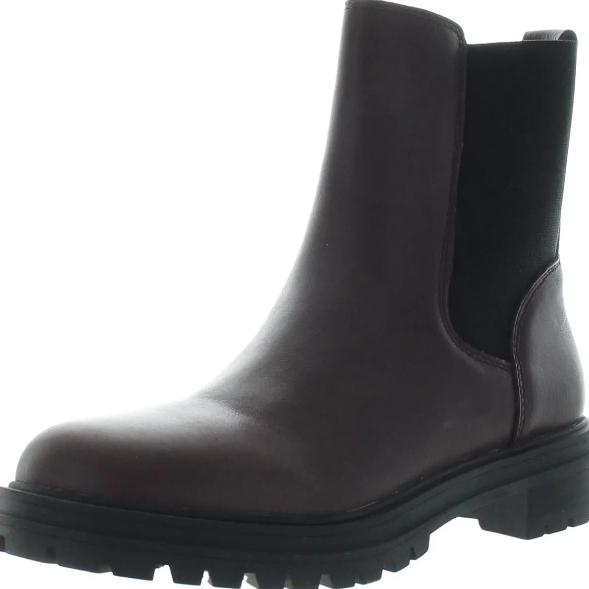 Stretch Leather Ankle Boots