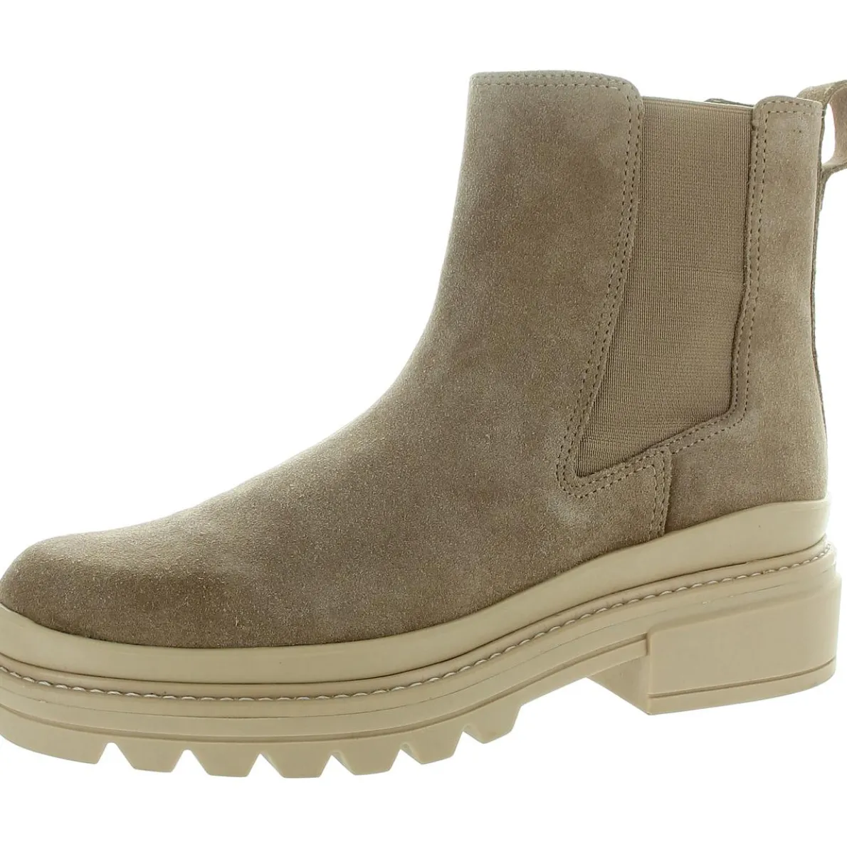 Stretch Leather Chelsea Boots