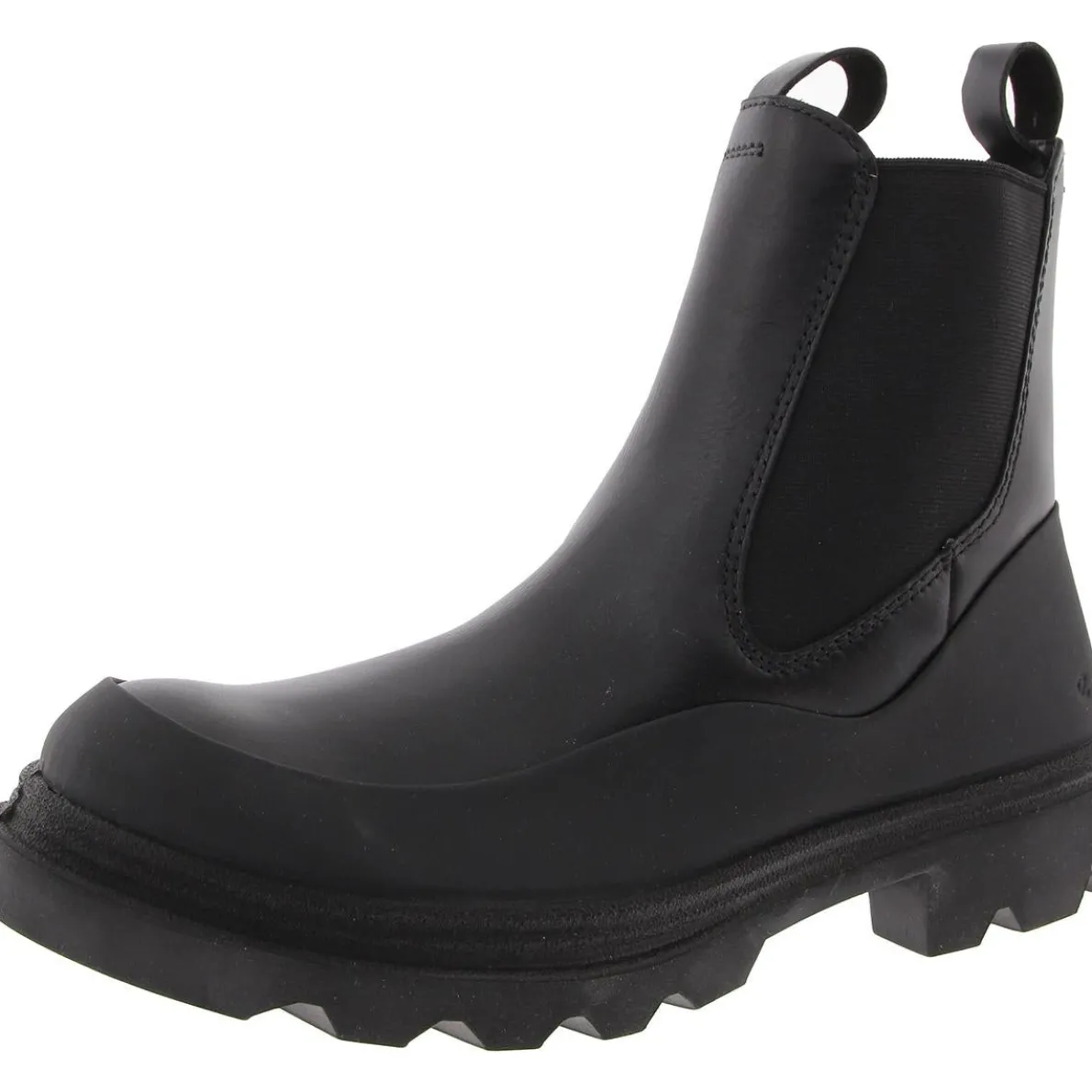 Stretch Leather Chelsea Boots