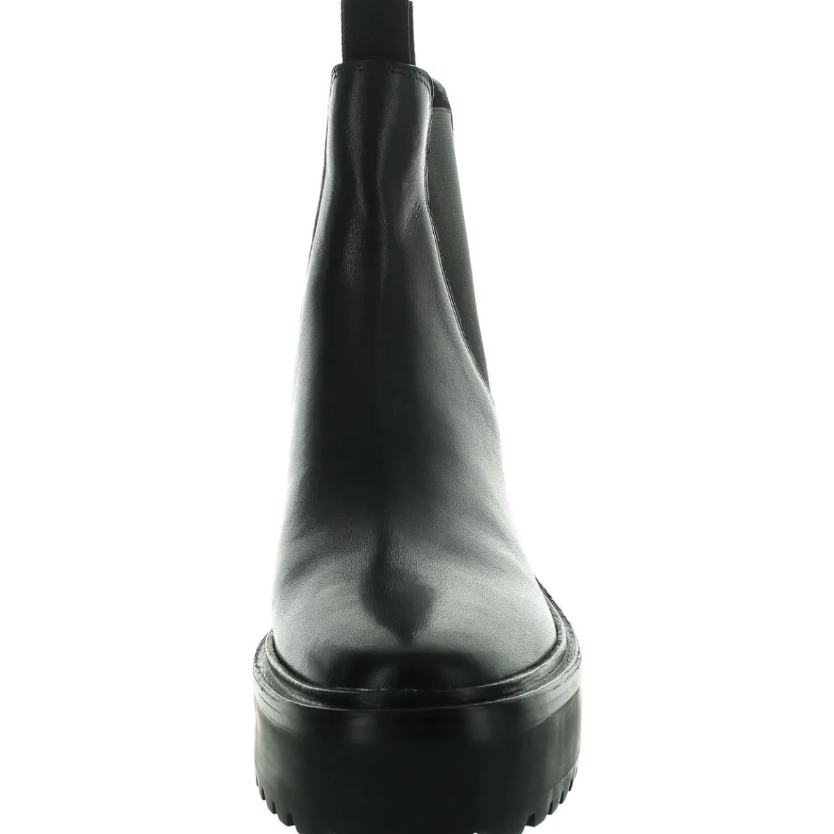 Stretch Leather Chelsea Boots