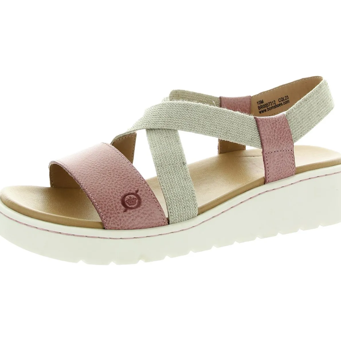 Stretch Leather Platform Sandals