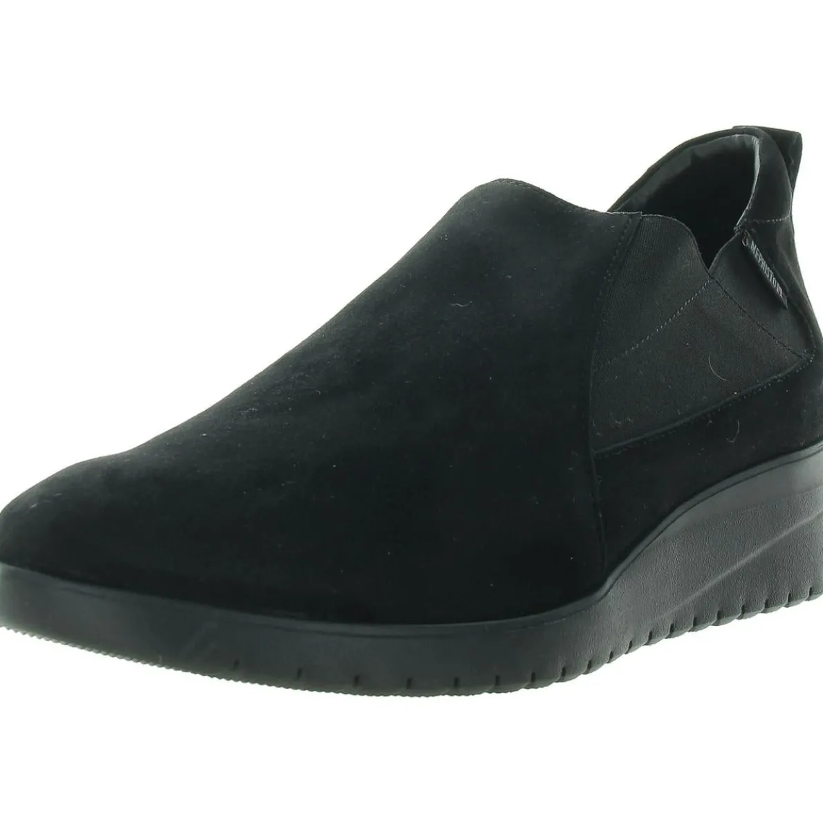 Stretch Leather Wedge Boots