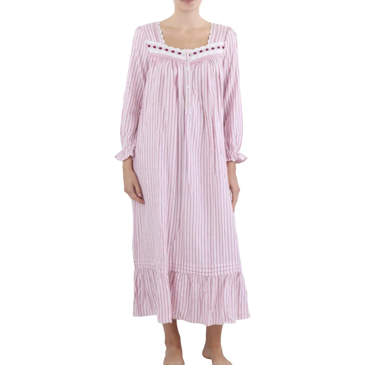 Striped Cotton Nightgown