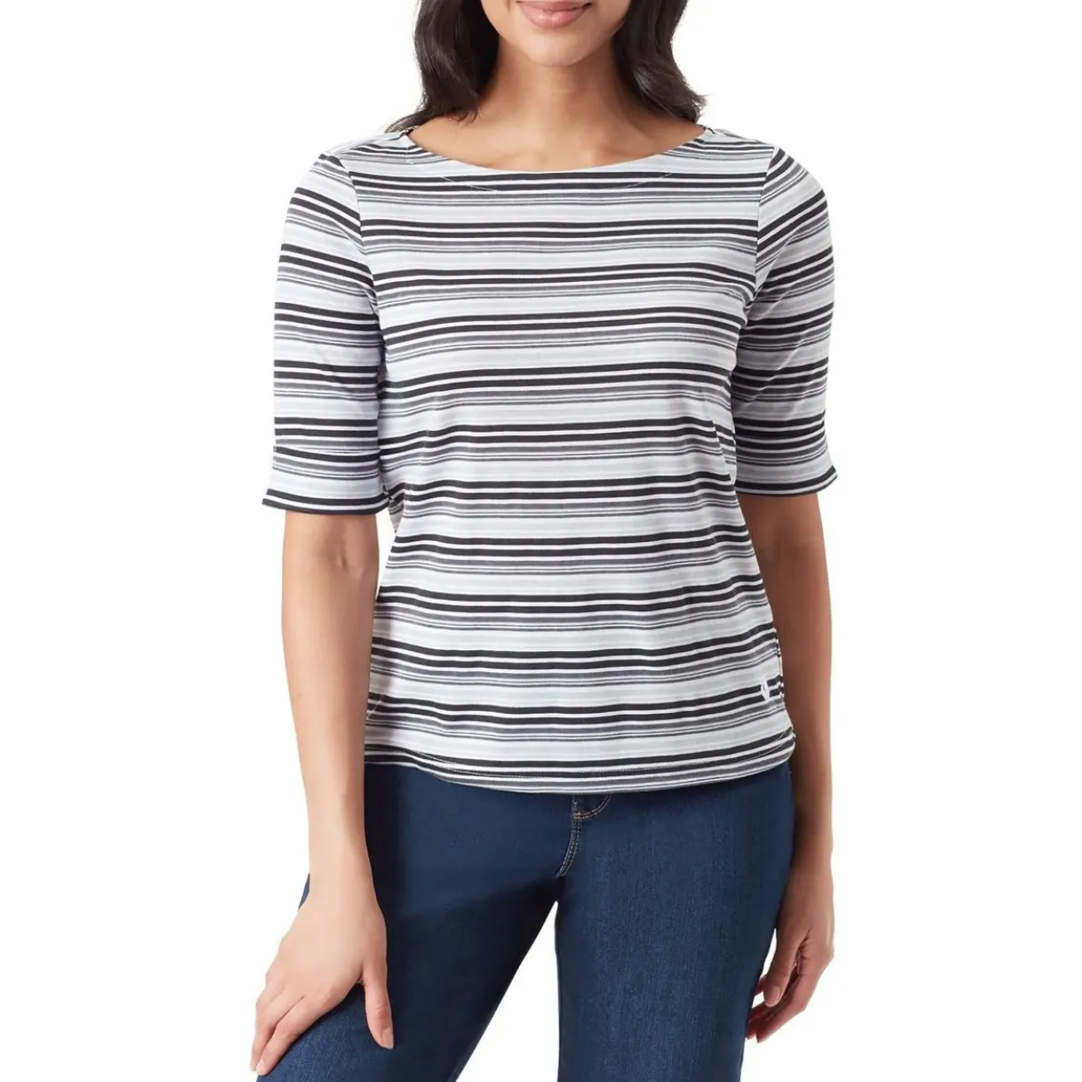 Striped Crewneck Pullover Top