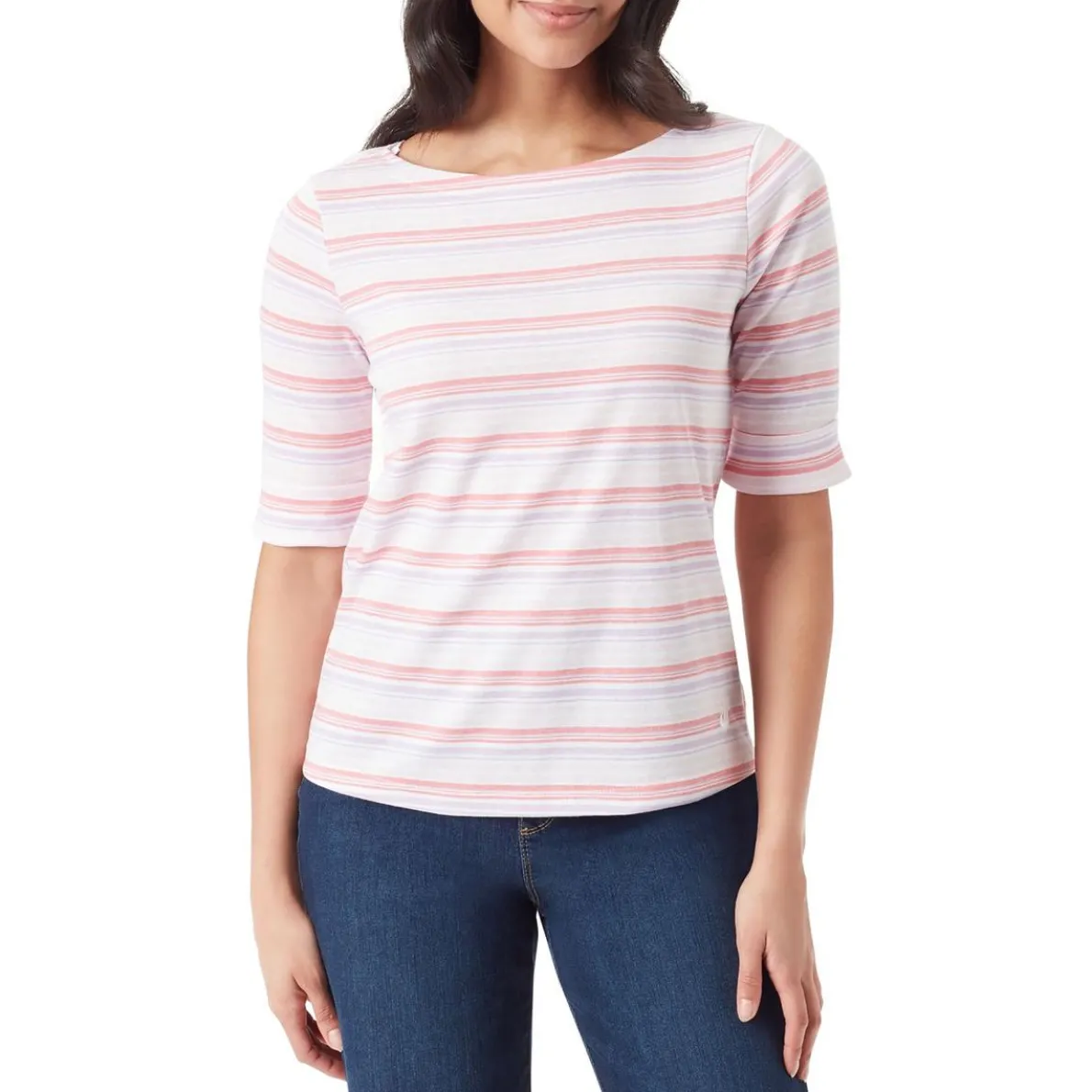 Striped Crewneck Pullover Top